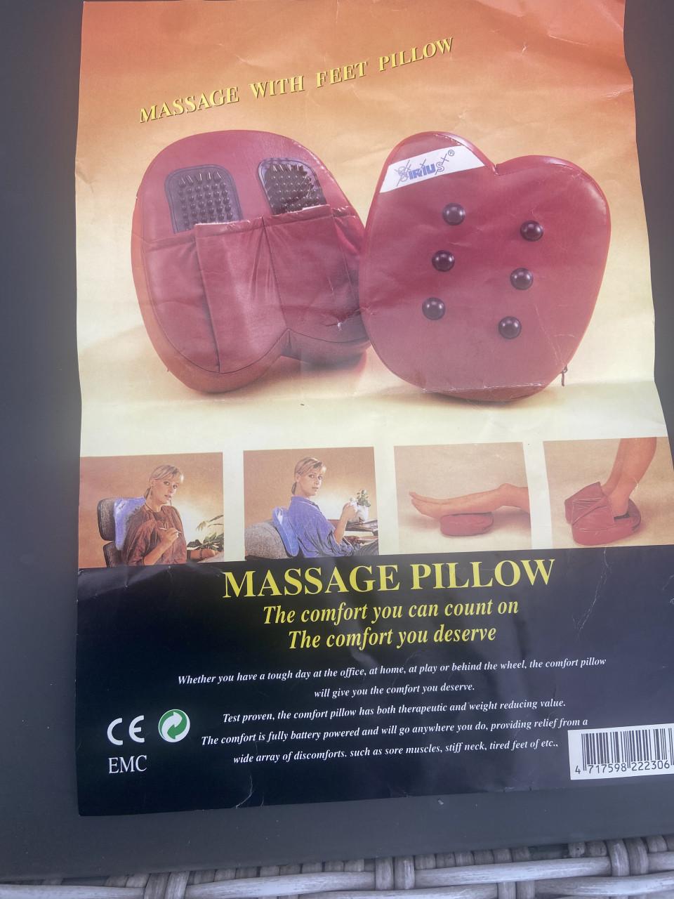 Voetmassagekussen ook voor vermoeide benen.
