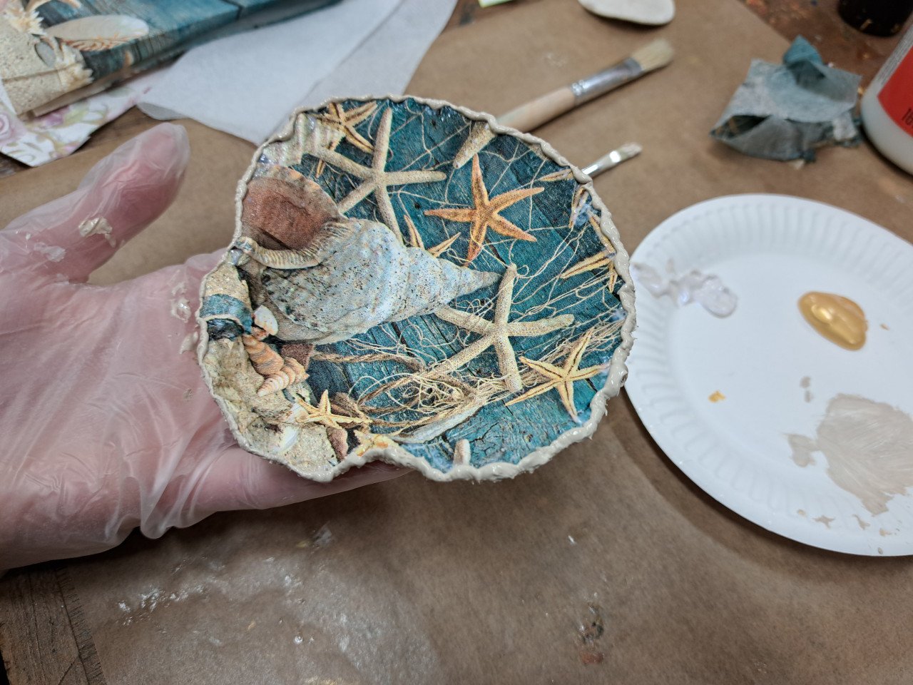 Workshop Decoupage op Sint-Jacobsschelpen 24 september 13.00 uur