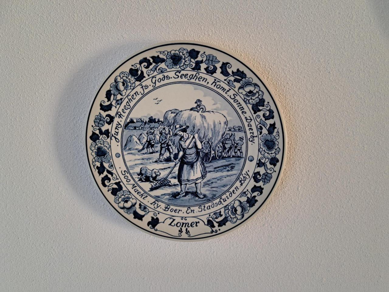 Delftsblauwe borden serie jaargetijden