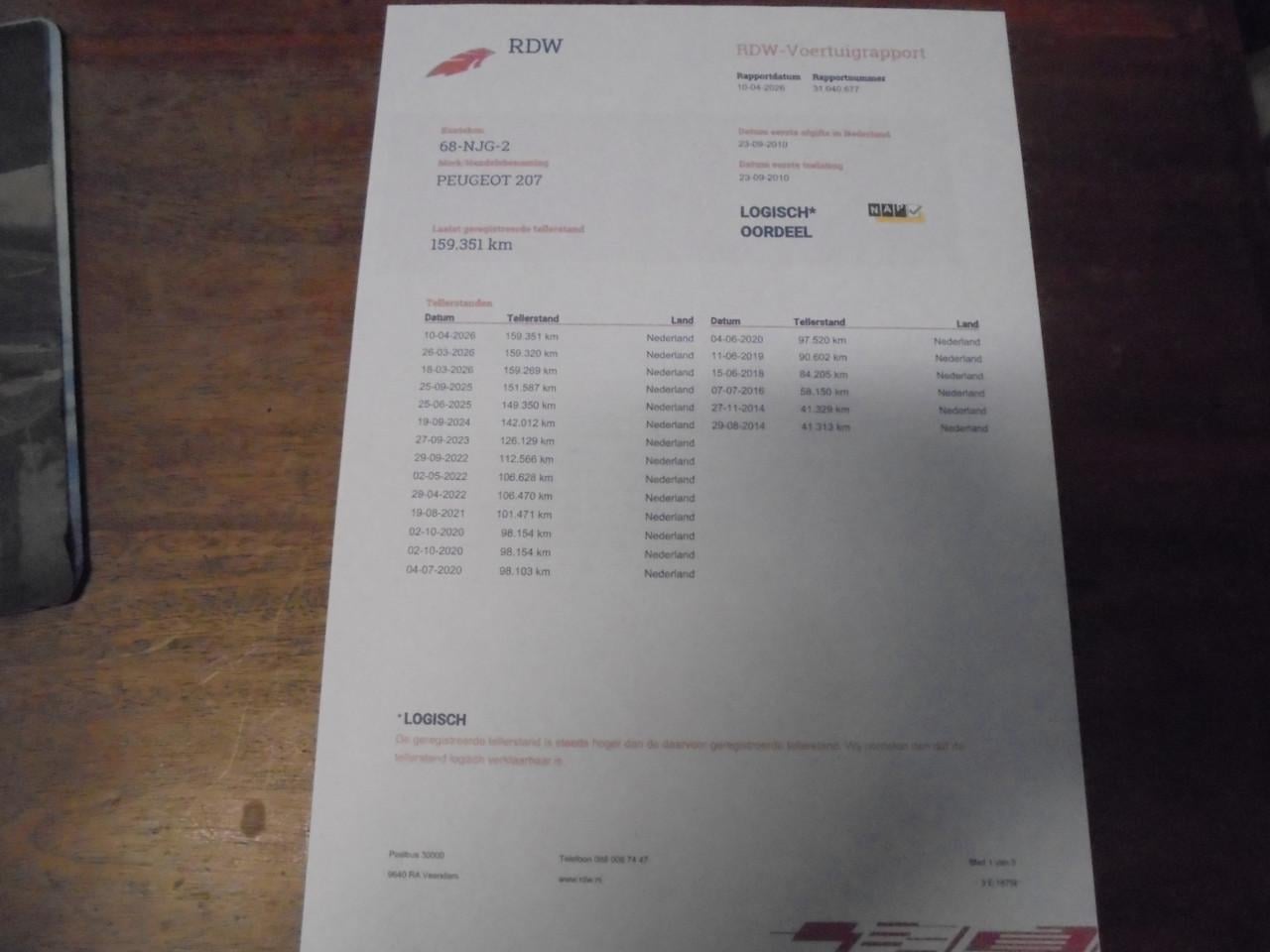 207 SW 1.6 Sportium leuke compleet uitgevoerde auto 159.351 Km N.A.P