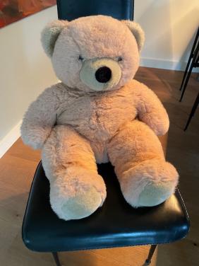 Zacht stoffen Teddybeer, beige