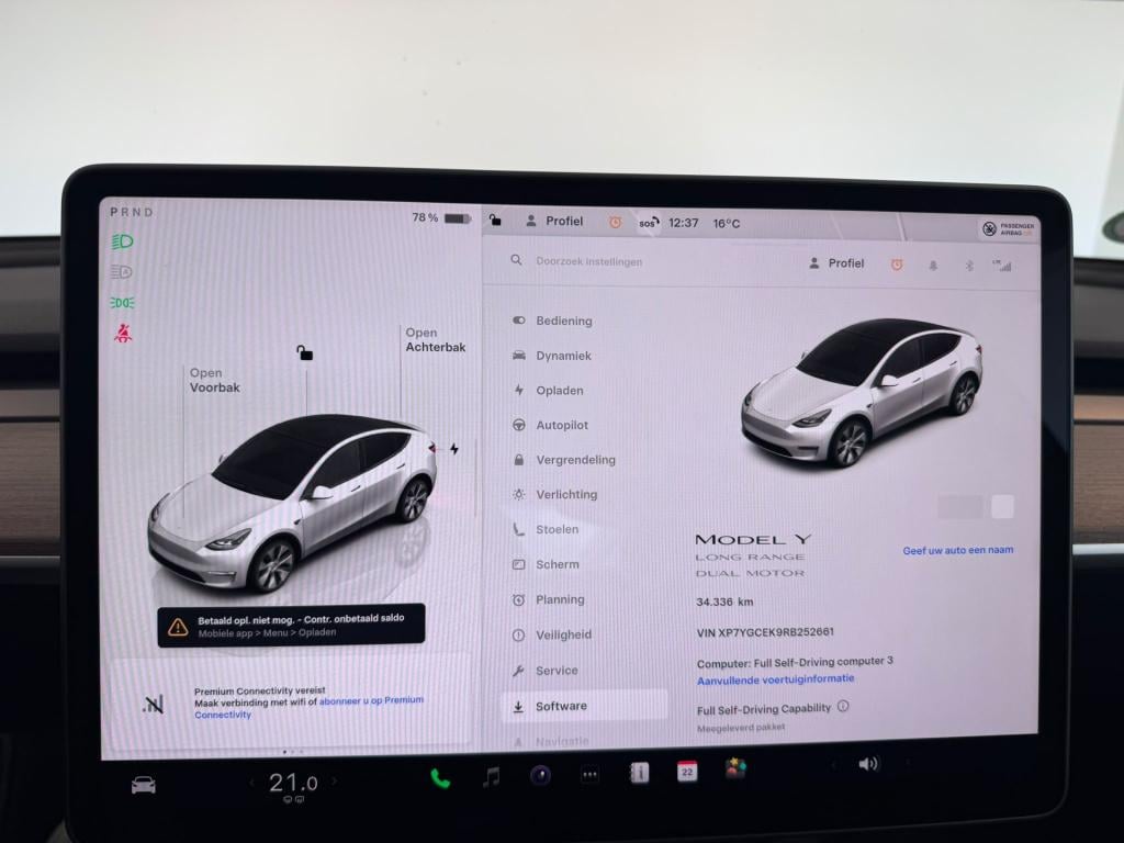 Tesla Model Y long range awd 75 kwh