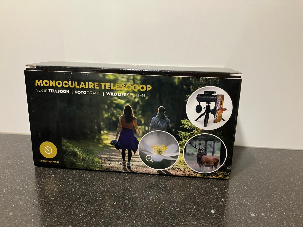 NIEUWE-Telescoop monoculair-smartphone-foto-HD glas 87/100m-incl. accessoir