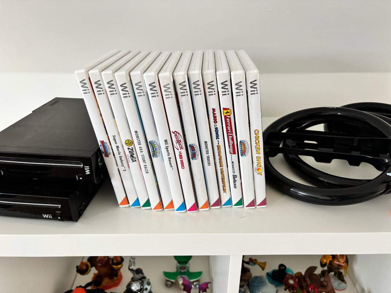 2 overvolle wii spelcomputers