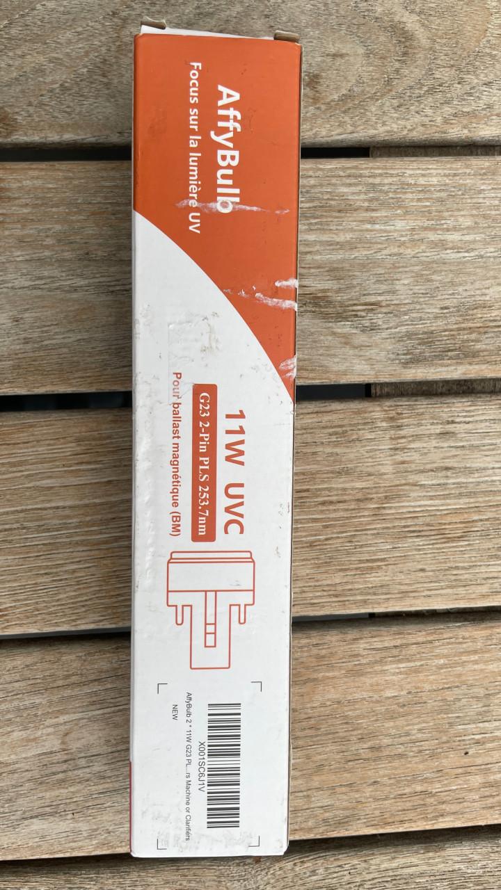 2x UV lamp 11 Watt voor vijver filter