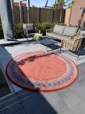 ✨Prachtig Sfeervol ROND Vintage Vloerkleed✨200 cm Doorsnede✨