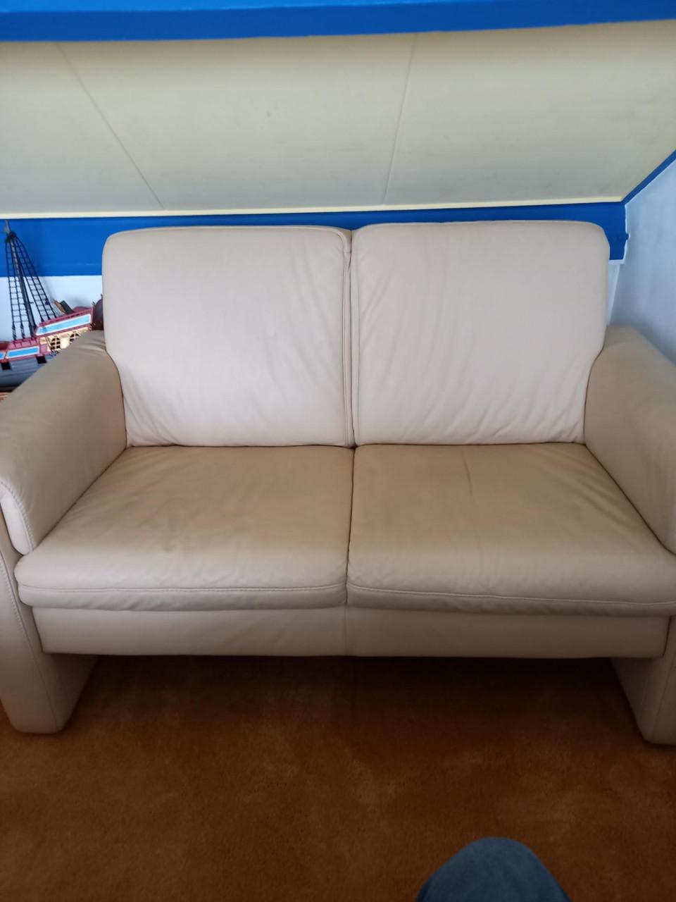 Lederen bankstel klein model 2 personen