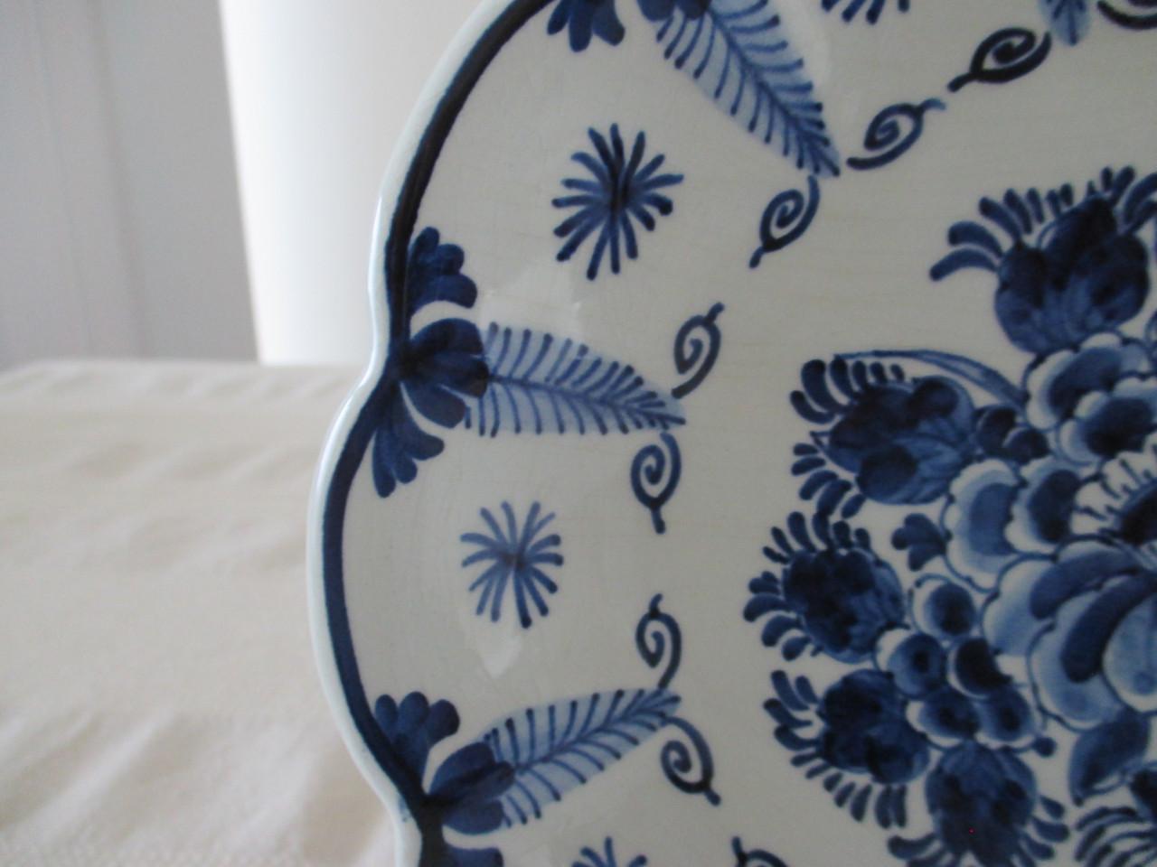 Mooi Gelobd Delftsblauw Bord  ( De Porceleyne Fles )