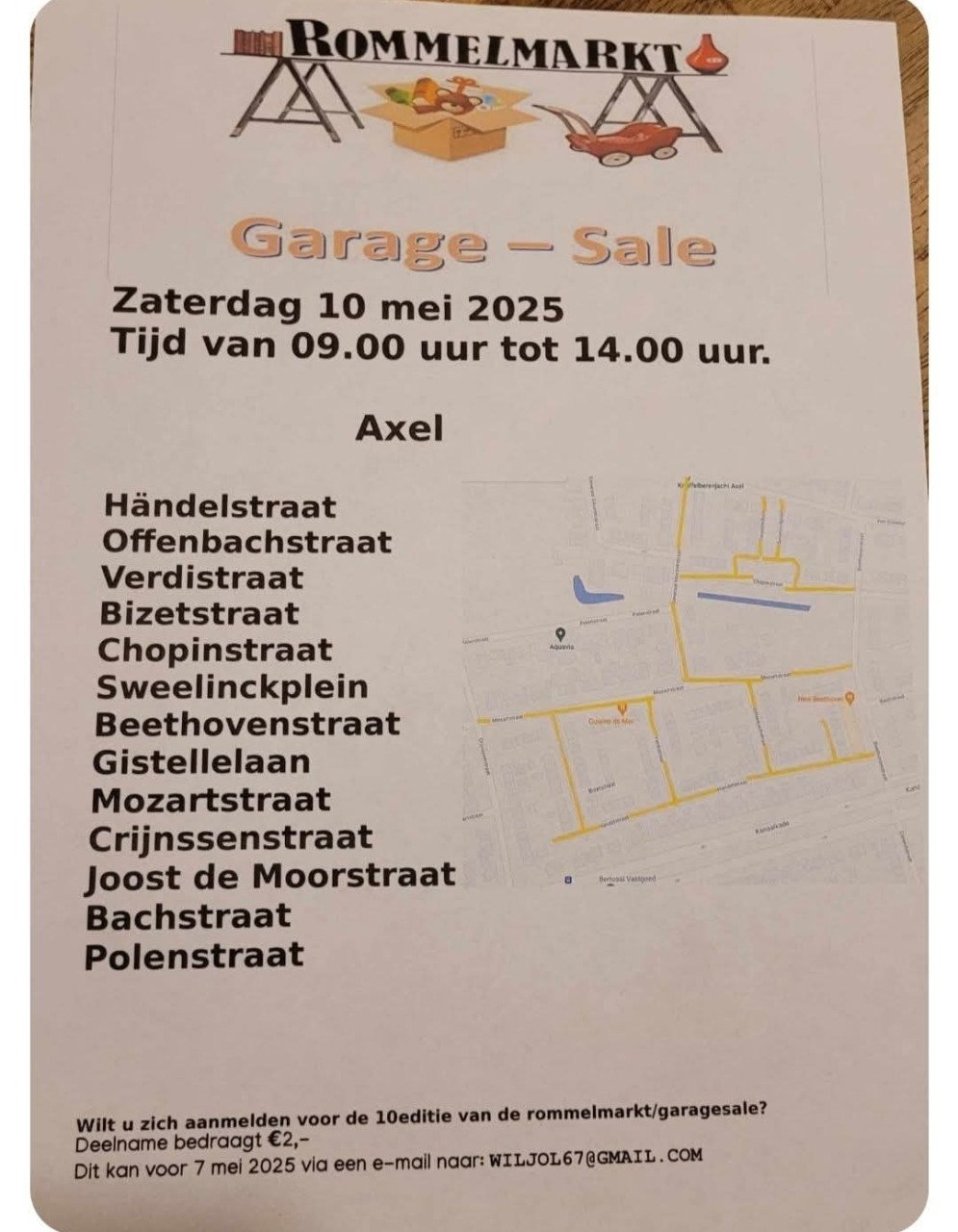 Rommelmarkt/ garage sale/ rommelroute
