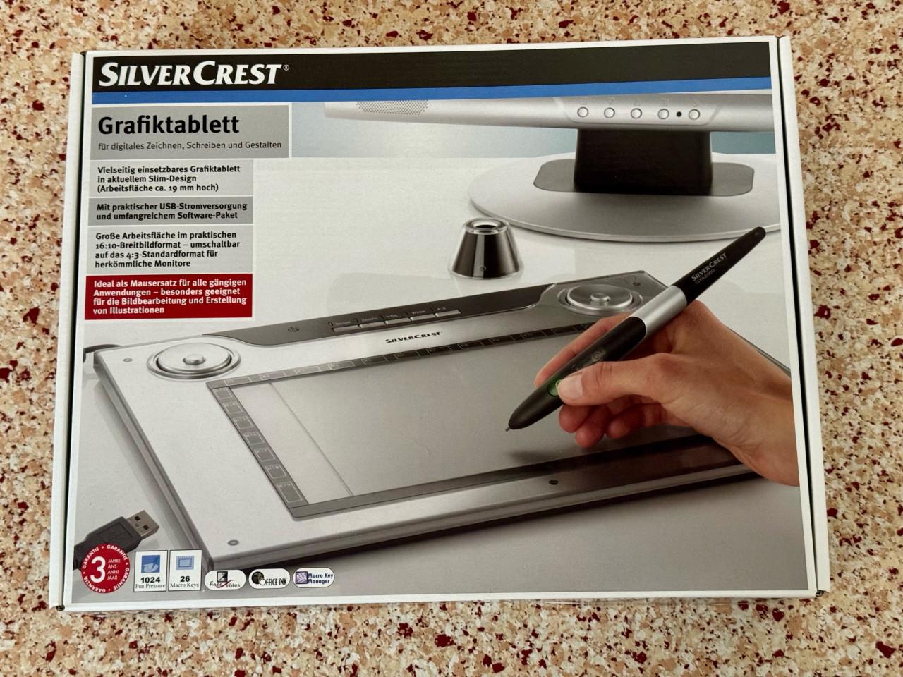 Nieuwe Silvercrest tekentablet (USB) met draadloze pen