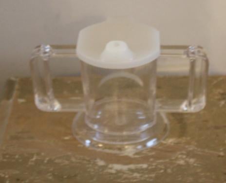 Handy cup beker transarant wit