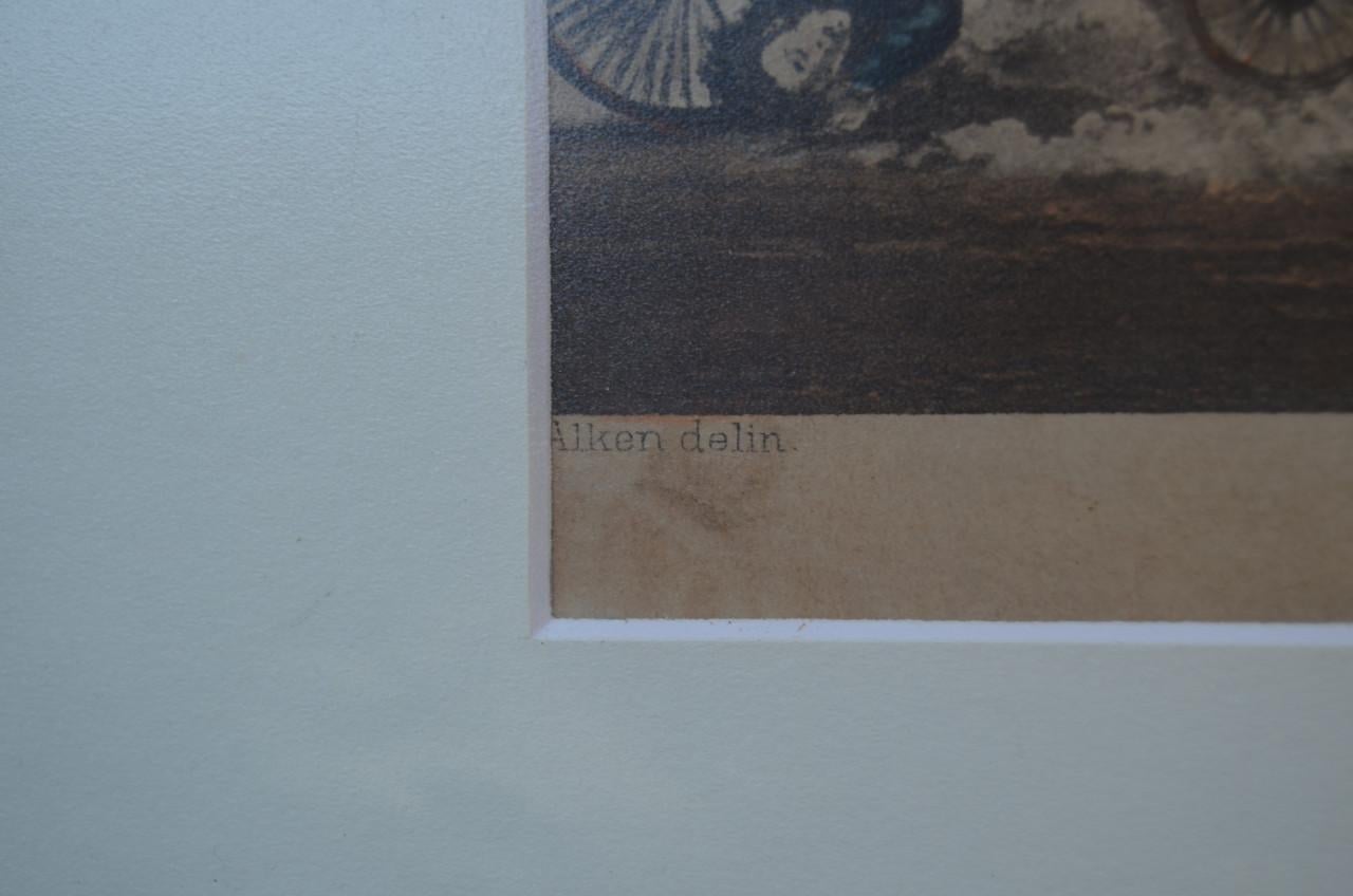 19e E. Engelse gravure:The progress of motor car 1828 Alken