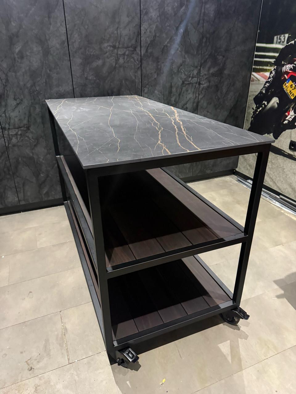 Buitenkeuken staal dekton pizza oven