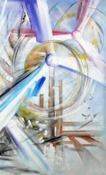 " Hijos del Viento " Acrylschilderij uit 2010 van Oleg Shovk