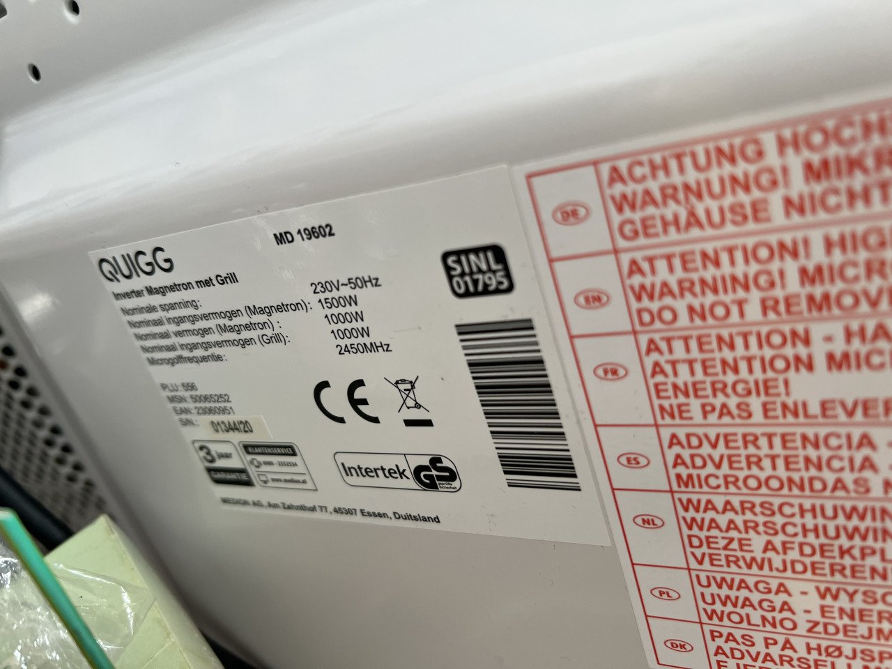 Combi Magnetron met Grill als nieuw inhoud 25 liter