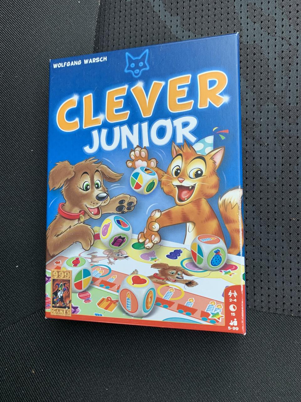 Clever Junior, een leuk en educatief dobbelspel voor kinderen vanaf 5 jaar.