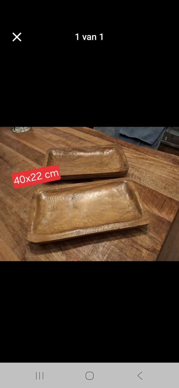 Dienblad, houten schaal
