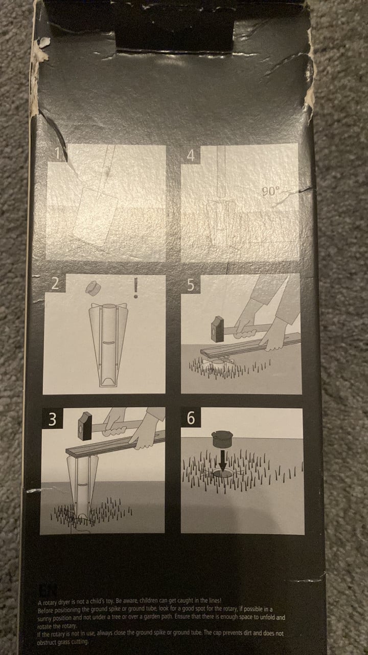 Brabantia grondanker voor droogmolen