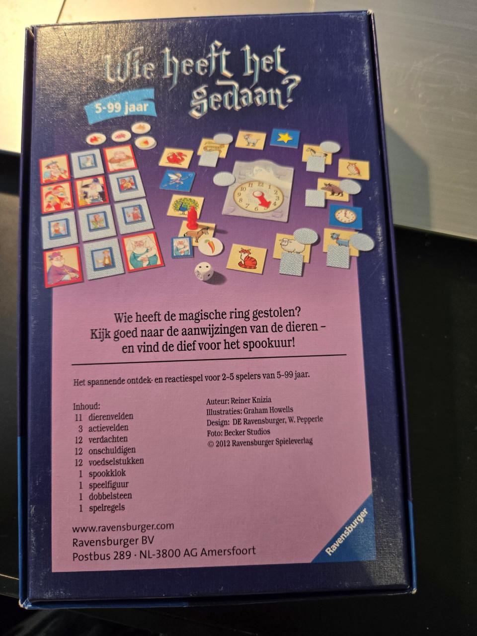 Kinderspel 'Wie heeft het gedaan?' van Ravensburger,  ZGAN