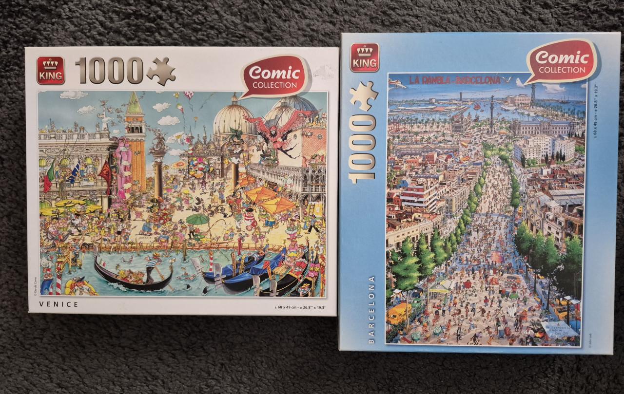 Selectie puzzels 1000 stukjes compleet( slechts 2 euro per stuk ! )