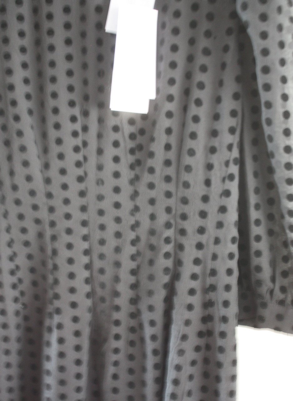 Nieuwe zwarte jurk met witte stippen print  maat L