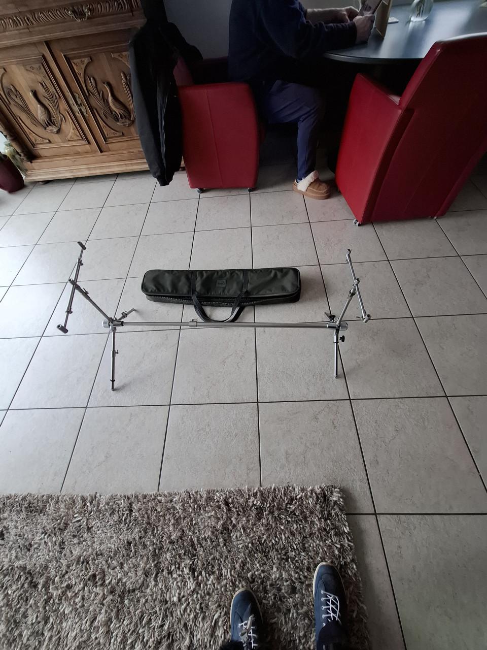 Rodpod hengelsteun Roestvrijstaal met draagtas 35,00