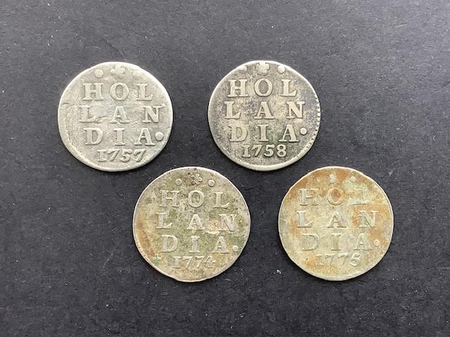 Hollandia  dubbele wapenstuivers , zilver.