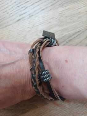 LOGG (H&M) leren armbandje - lengte 20 cm