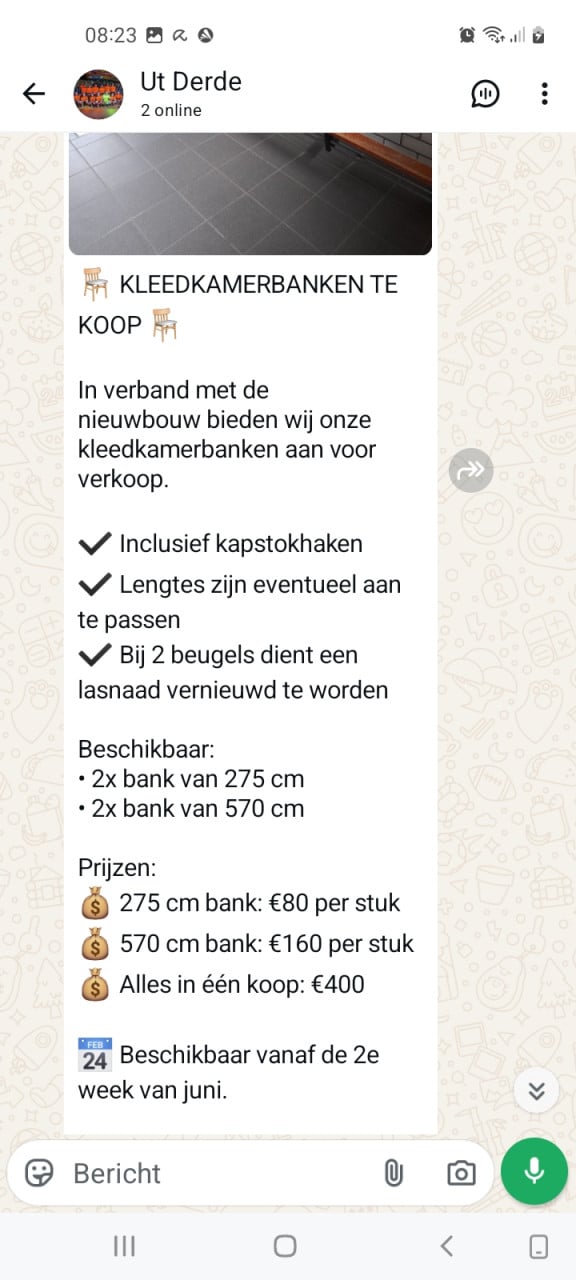 Kleedkamerbanken