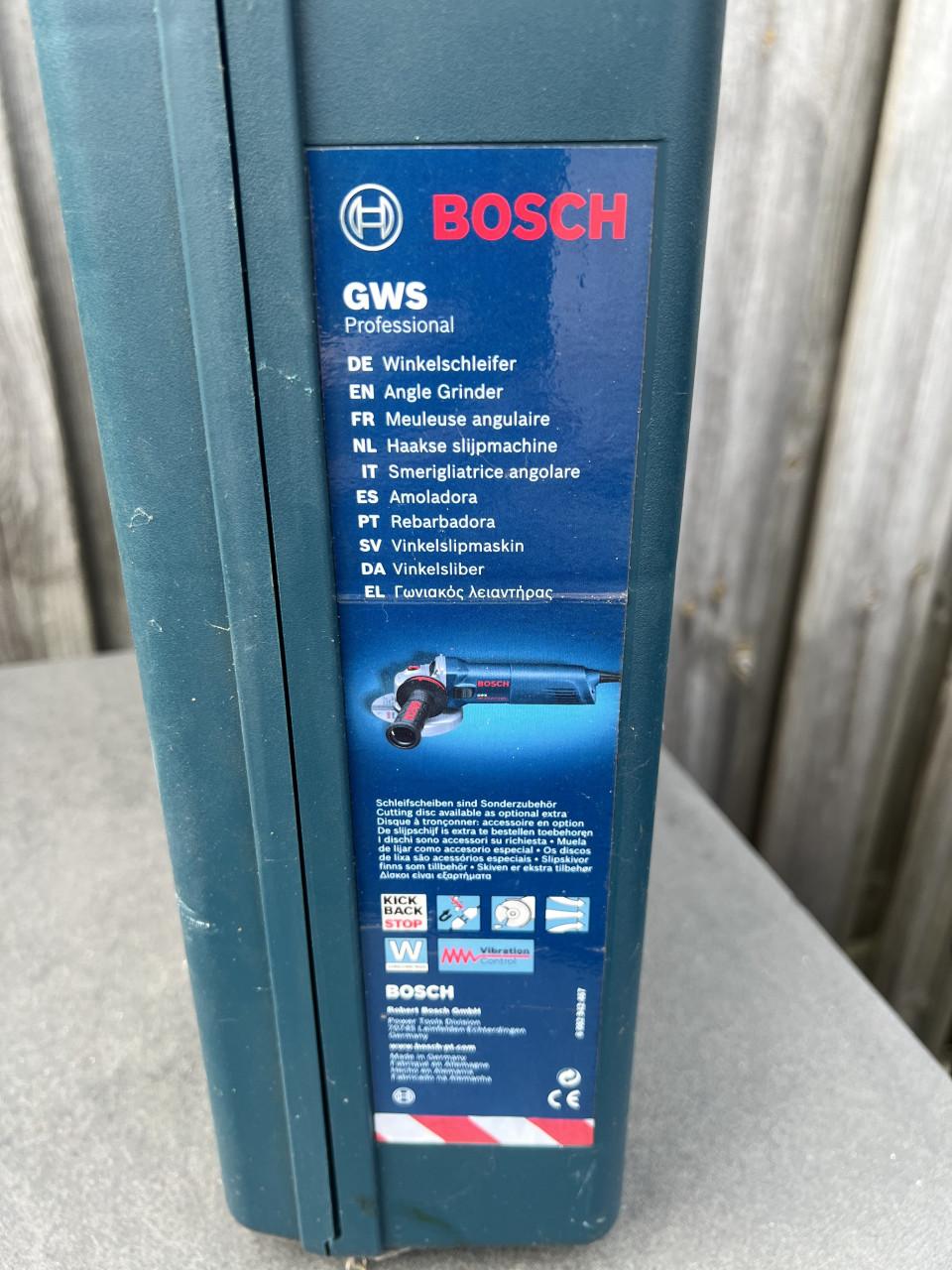 Bosch koffer voor haakse slijper + vibration control handvat