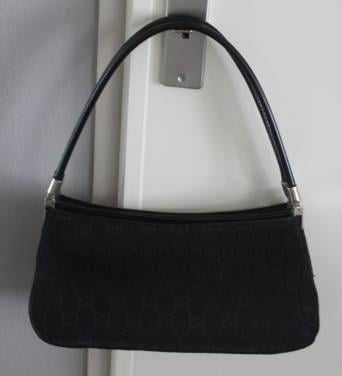 Zwart met glimmende patroon schouder tasje