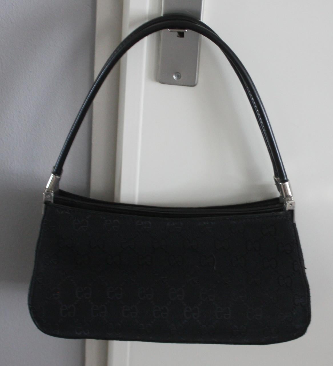 Zwart met glimmende patroon schouder tasje