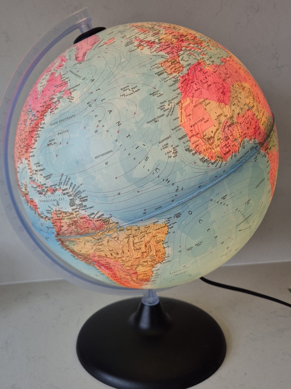 Wereldbol lamp