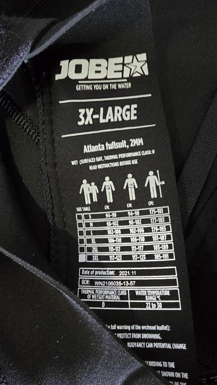 Jobex wetsuit 3XL