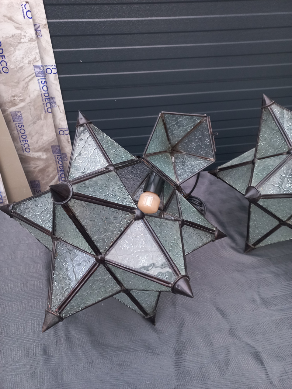 2x prachtige Industriële Retro Wind Glas Ster Kroonluchter Plafond Lampe