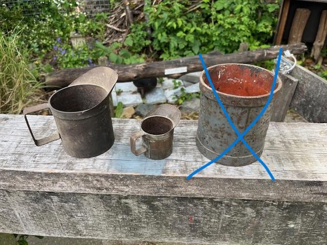 Maatbekers metalen antiek