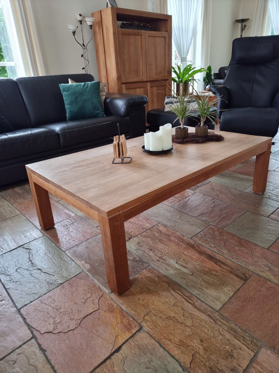 Teakhouten salontafel