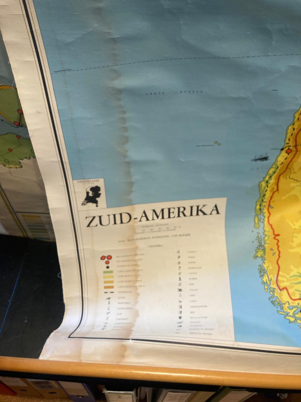 Schoolkaart Zuifamerika / Antillen