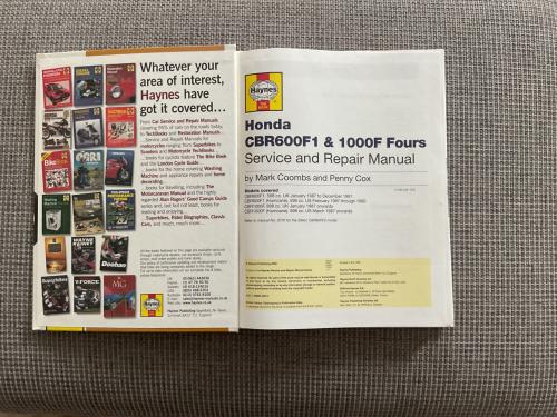 Motor repairboek Honda CBR 600 & 1000F four
