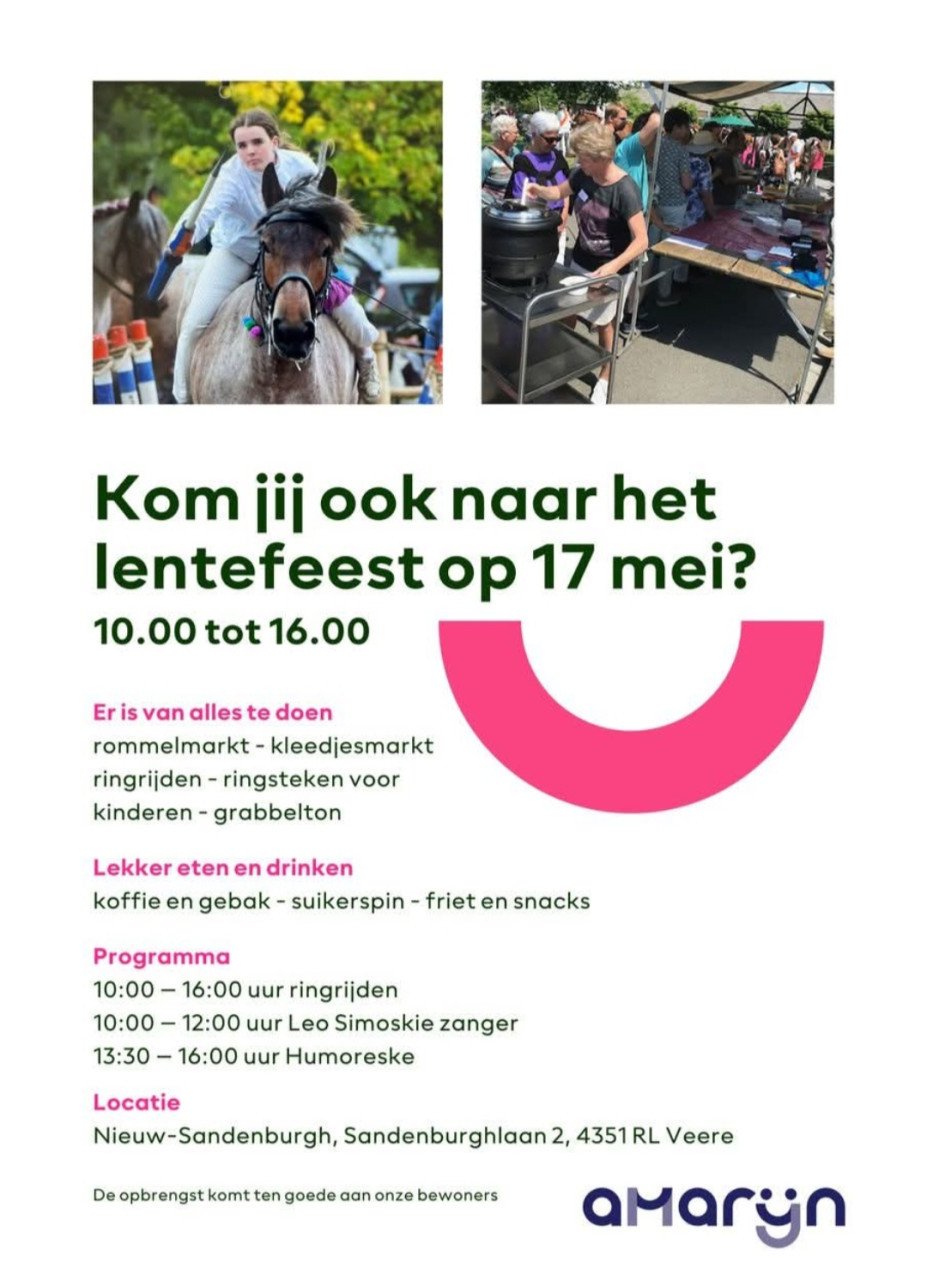 Rommelmarkt en kleedjes uitgestald op't lentefeest
