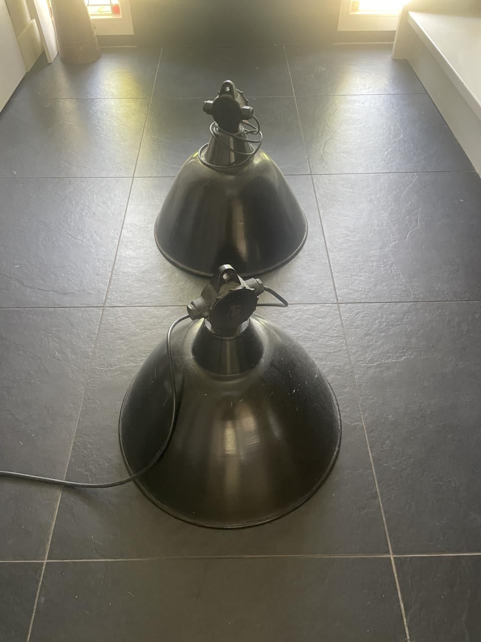 Industriele lamp - zwart