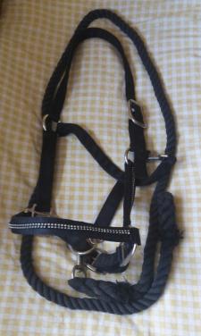 Halster zwart bling Full