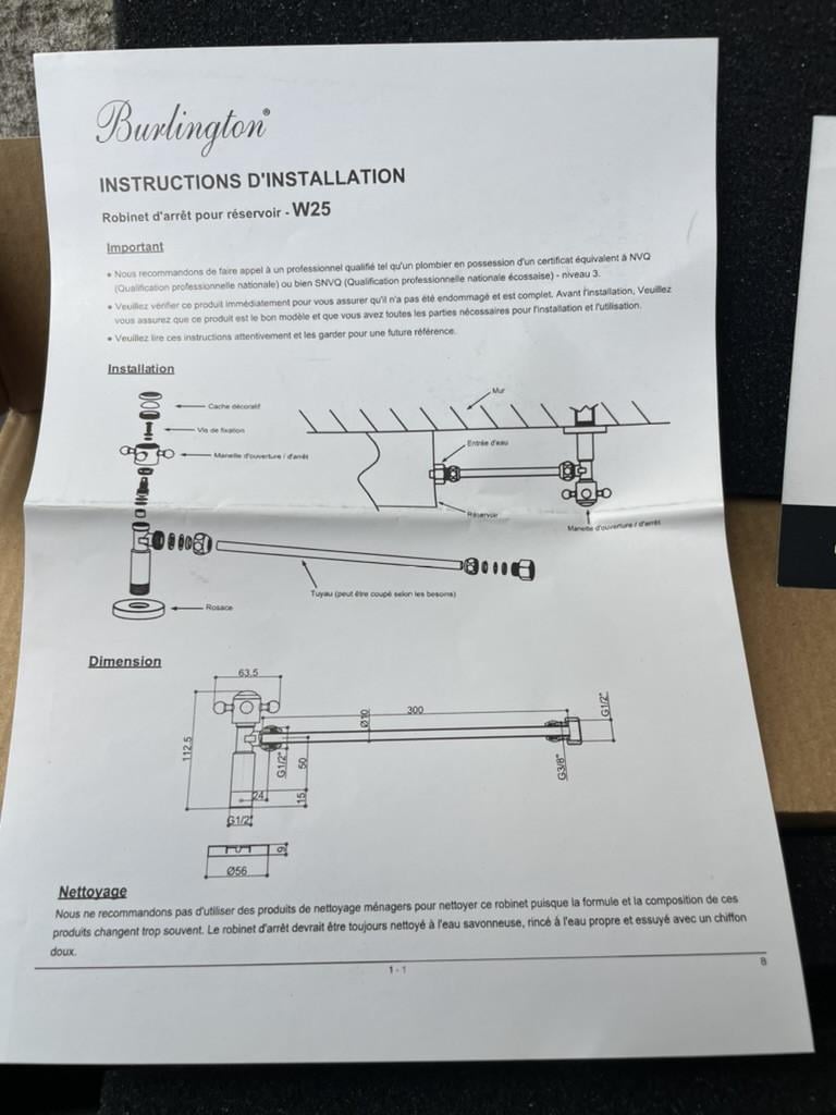 Sanitairkraan merk Burlington - Klassiek design
