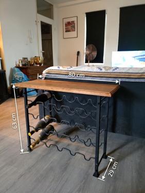 Wijnrek van staal te koop! (20 flessen)