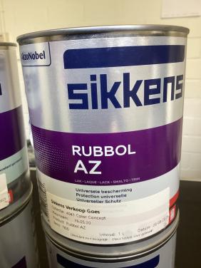 Rubbol AZ 2x1L. F6.05.30 mooi donkergrijs samen voor €37,50