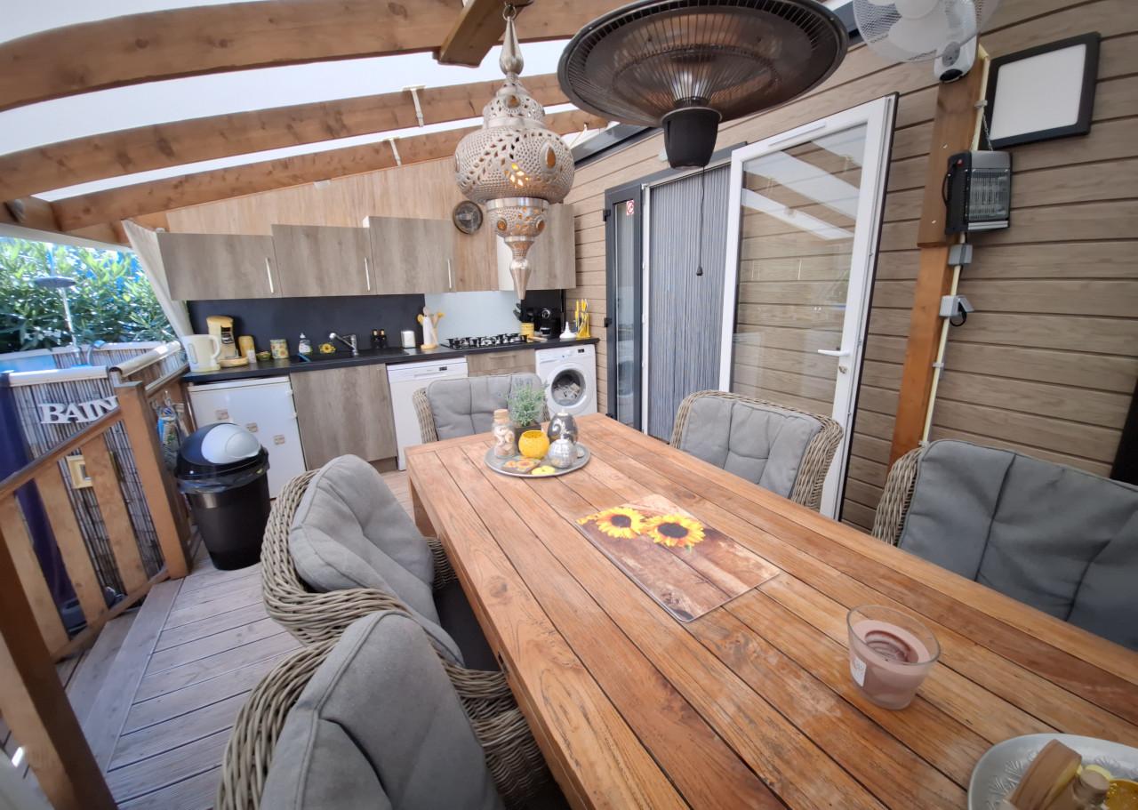 Mobilhome te huur Frejus zuid Frankrijk direct aan de Middellandse Zee