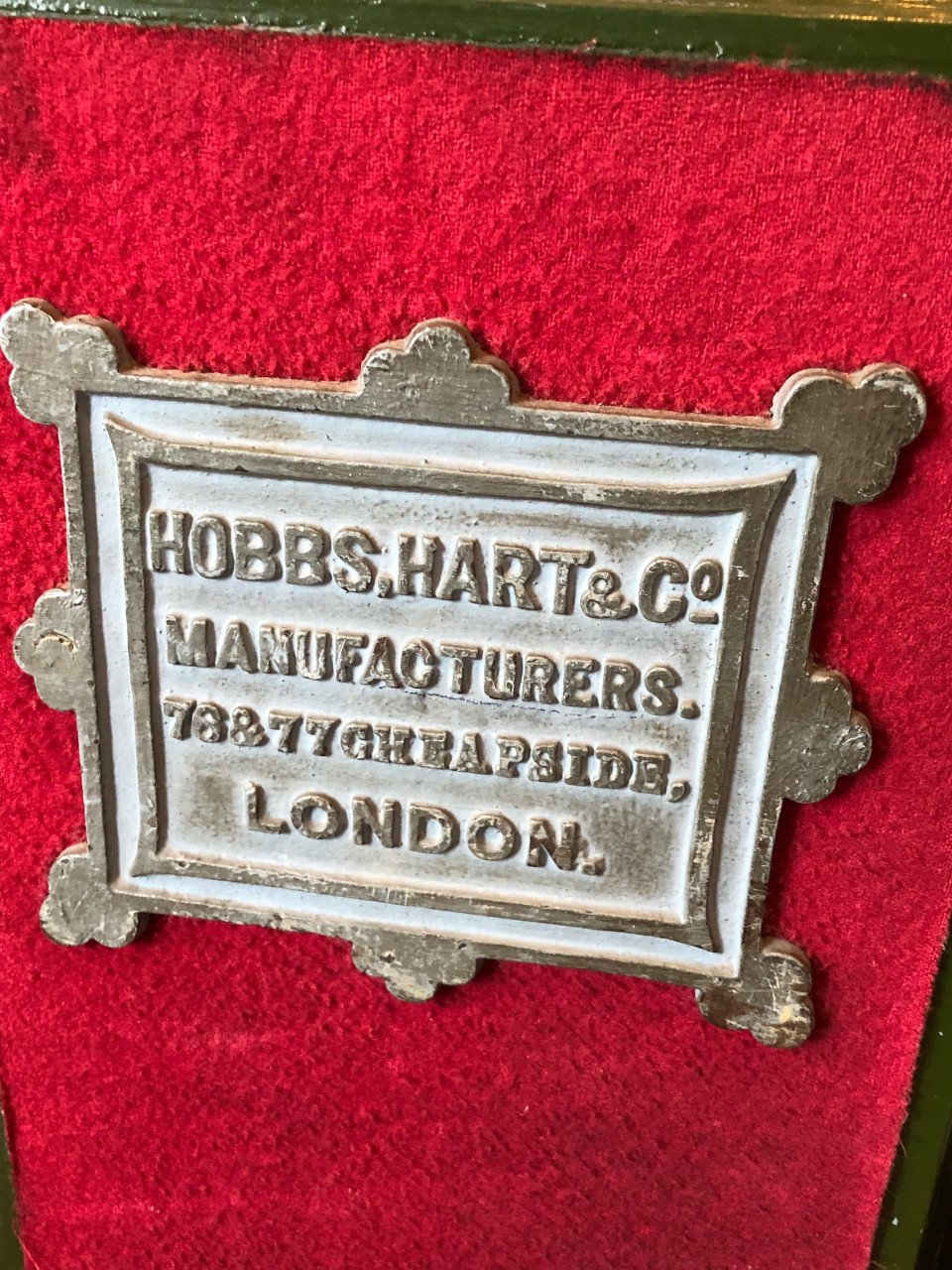 Mooie oude Engelse brandkluis/brandkast Hobbs Hart & co
