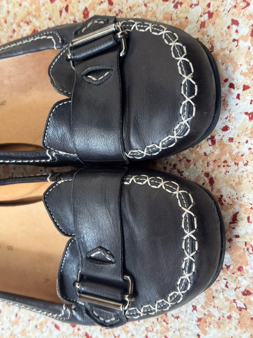 Donkerblauwe leren mocassins van Gabor in maat 42 (8) G