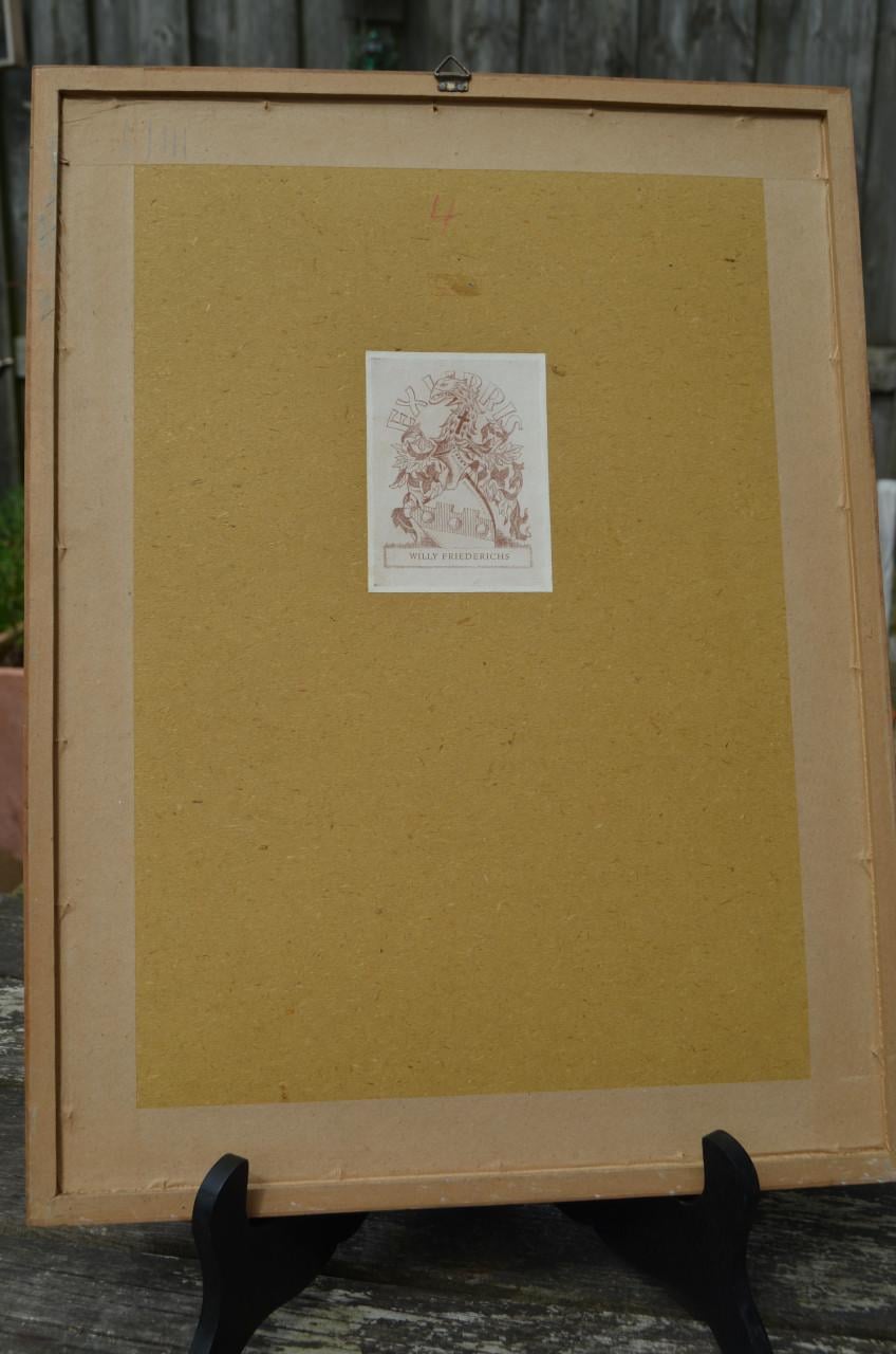Belgische lithografische prenten van gebouwen (2)