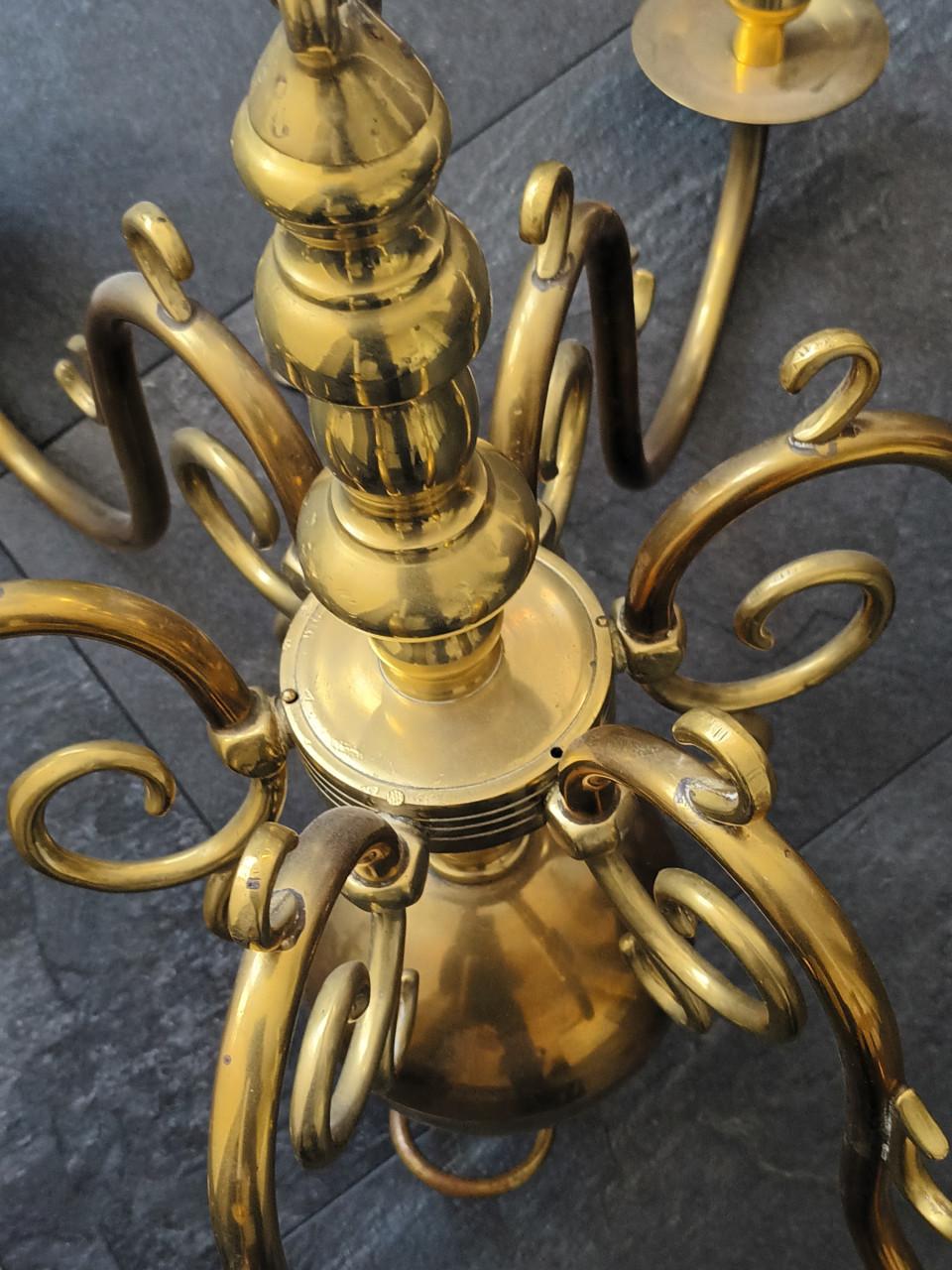 ANTIEKE KOPEREN KAARSENKROON